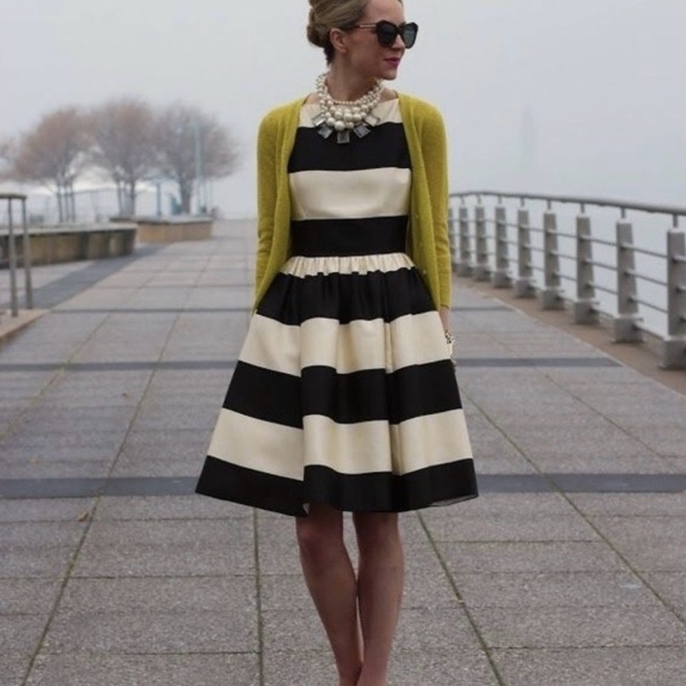 Kate Spade Black and Cream Caroline Dress